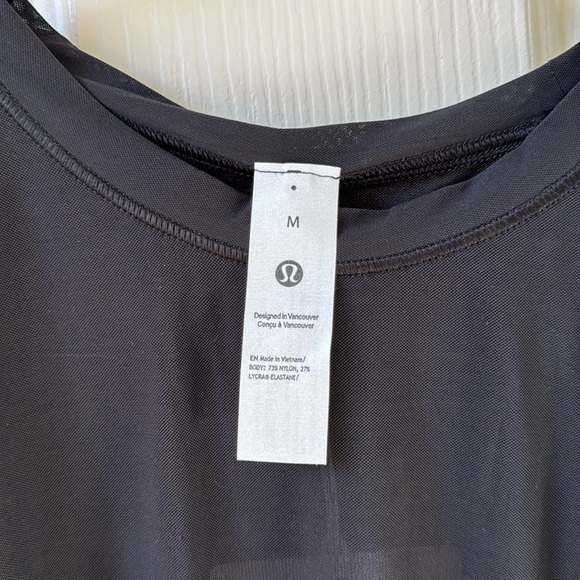 Lululemon Wundermost Nulu Mesh crewneck long sleeve bodysuit Black - Picture 3 of 8